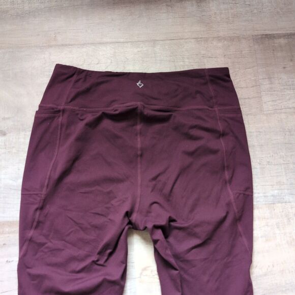 Torrid Pants Womens 1X Burgundy Purple Leggings Rayon Nylon Blend Stretch - Picture 2 of 7